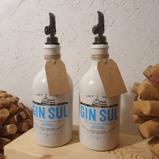 Elegante Flaschen für Essig und Öl im Gin-Design - 500 ml