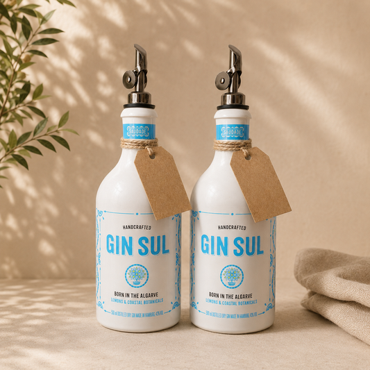 2 elegante Flaschen für Essig und Öl im Gin-Design - 500 ml